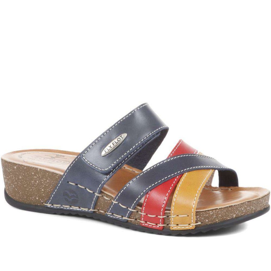 Women'S * | Fly Flot Leather Cross-Strap Mule Sandal Fly35001 / 321 261