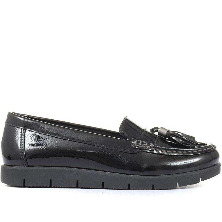 Women'S * | Pavers Flatform Loafers Ranch34001 / 320 934 Shoes Black