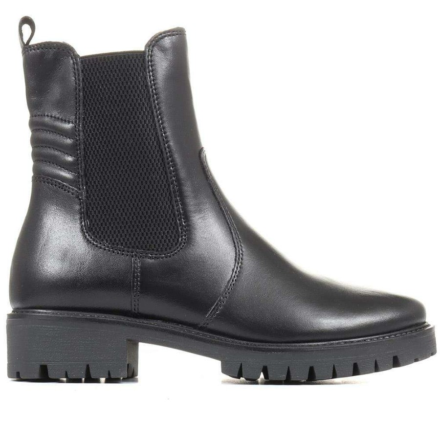 Women'S * | Bellissimo Chunky Leather Chelsea Boots Belitar34007 / 320 360 Black