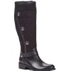 Women'S * | Bellissimo Wide Fit Leather Knee High Boot Belbar28002 / 313 459 Black