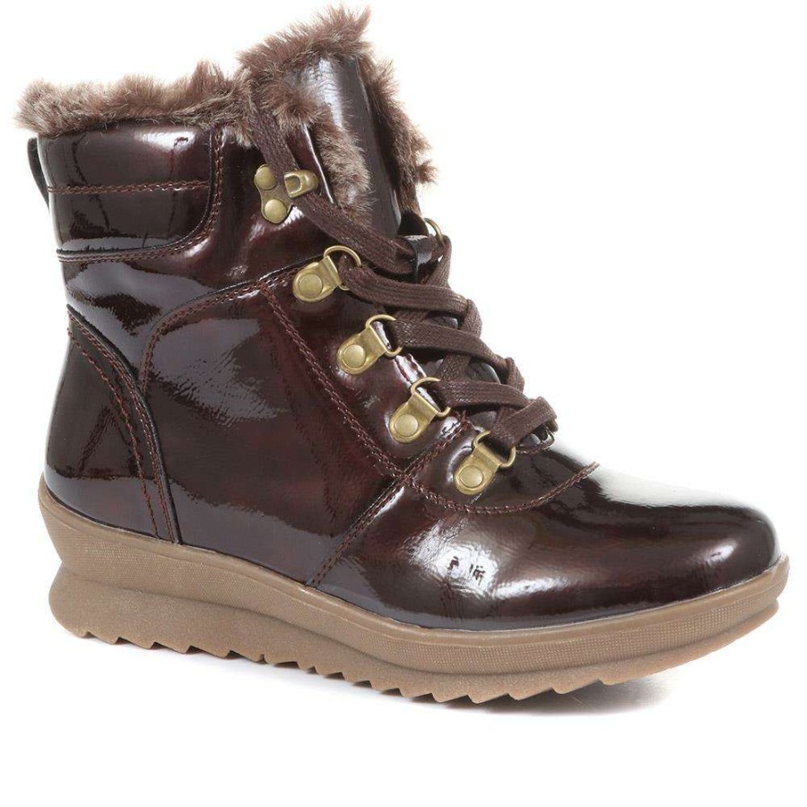 Women'S * | Pavers Patent Hiker Boots Wbins34009 / 320 583