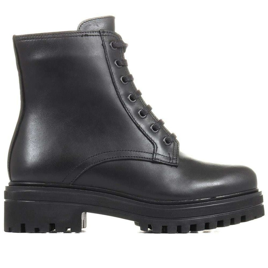 Women'S * | Bellissimo Leather Combat Boots Belmuya34019 / 321 986