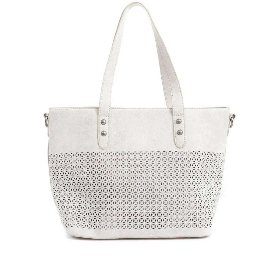 Accessories * | Pavers Ladies Tote Bag Waht35005 / 321 950 Bags Light Grey