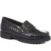 Women'S * | Pavers Leather Loafers Nap34001 / 320 574 Shoes Black Croc