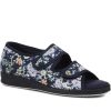 Women'S * | Pavers Adjustable Touch Fasten Slippers Qing35007 / 321 650 Navy Floral