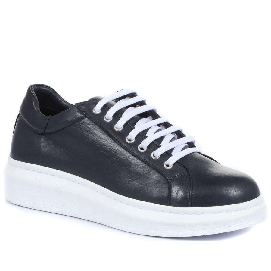 Women'S * | Bellissimo Leather Lace-Up Trainer Belkap33001 / 320 113 Sneakers