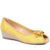 Women'S * | Pavers Shoes Peep-Toe Wedge Pumps Baizh33057 / 320 039 Saffron