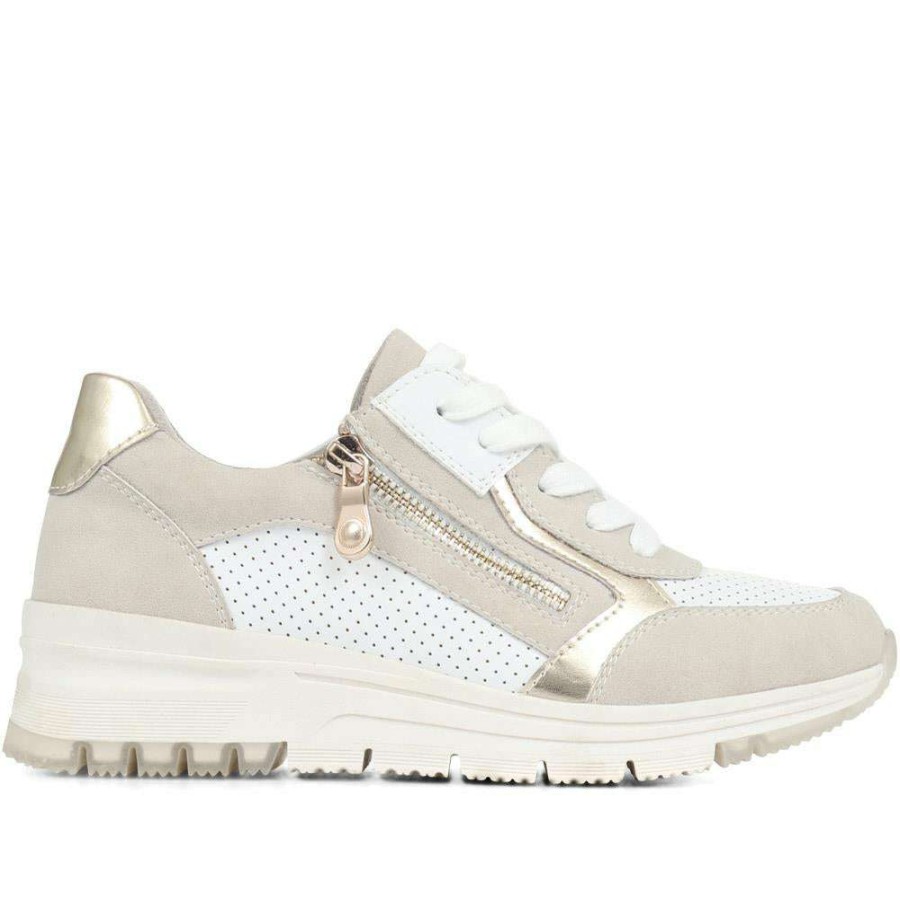 Women'S * | Bellissimo Wedge Trainers Belwbins35055 / 321 513 Sneakers Beige