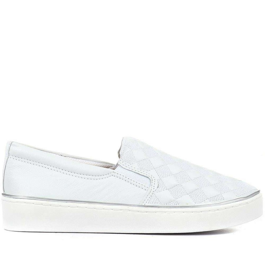 Women'S * | Bellissimo Woven Leather Slip-On Sneakers / 318 360 White