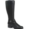 Women'S * | Pavers Wide Leg Leather Knee Boots Maver30033 / 317 288 Black