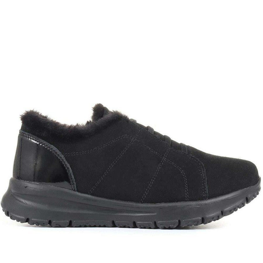 Women'S * | Pavers Suede Elasticated Sneakers / 320 956 Black