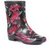 Women'S * | Pavers Floral Print Wellie Ankle Boot Fei30008 / 316 230 Black Floral