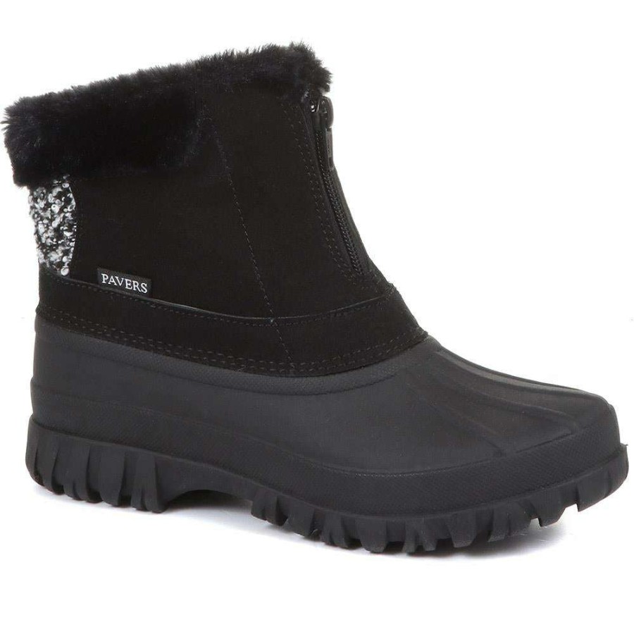 Women'S * | Pavers Ankle Snow Boots Natu34003 / 320 914 Black