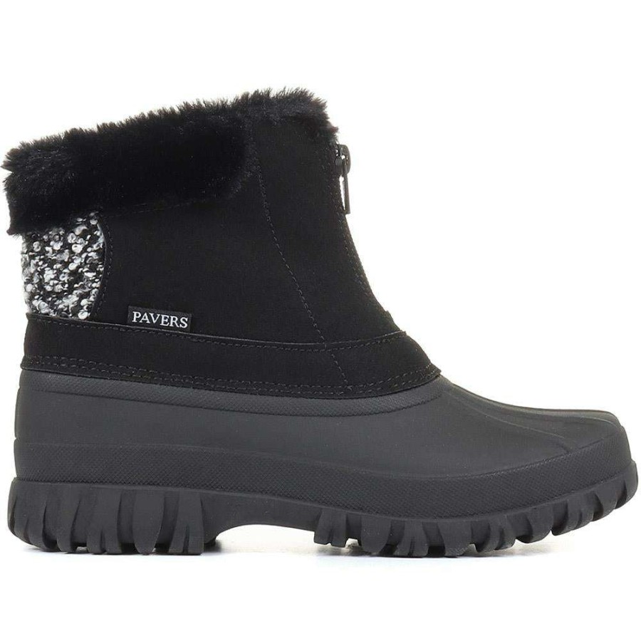 Women'S * | Pavers Ankle Snow Boots Natu34003 / 320 914 Black