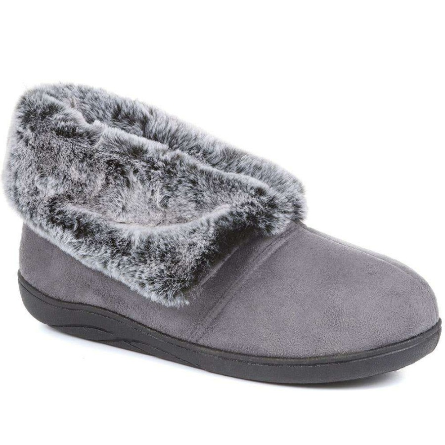 Women'S * | Pavers Wide Fit Faux Fur Slipper Boots Qing30010 / 316 531