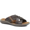 Men'S * | Pavers Leather Mule Sandals Ddin31021 / 317 732 Brown