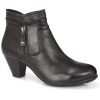 Women'S * | Pavers Heeled Leather Ankle Boots Rnb28005 / 312 774 / 312 774 Black