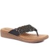 Women'S * | Pavers Cut-Out Toe-Post Sandals Baizh33047 / 320 047 Black