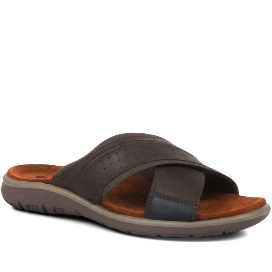 Men'S * | Pavers Leather Mule Sandals Ddin31017 / 317 727