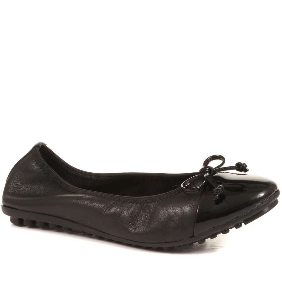 Women'S * | Bellissimo Shoes Slip-On Leather Ballet Pumps Belbrk35047 / 321 685