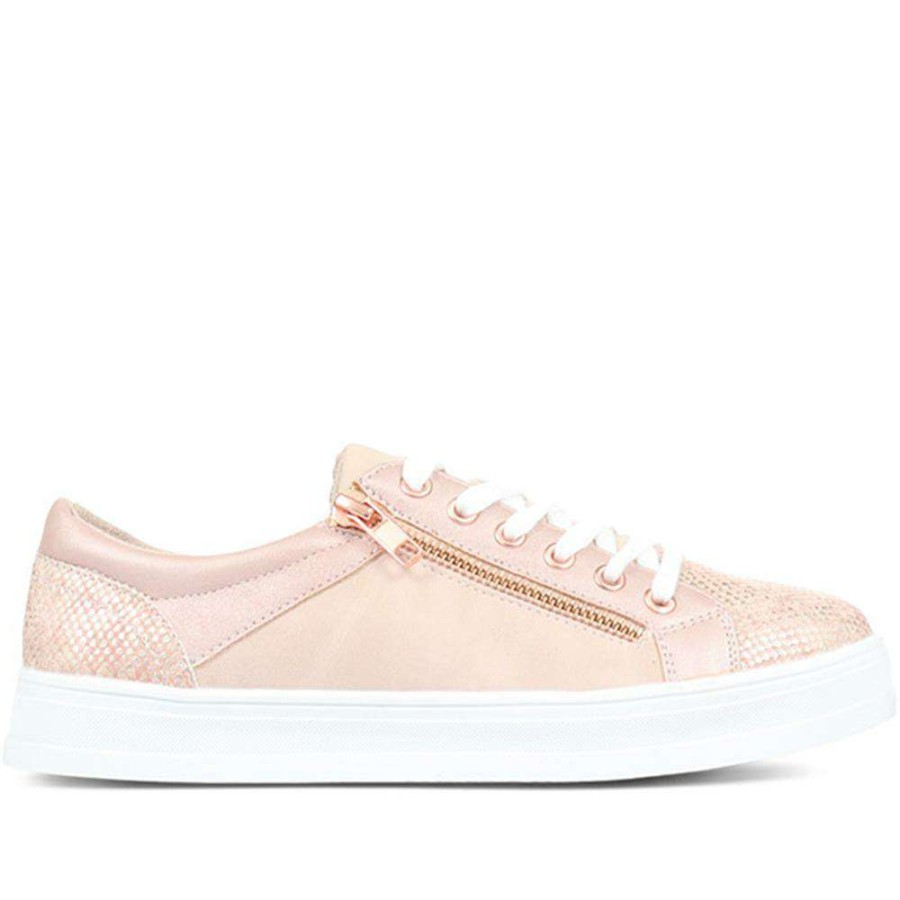 Women'S * | Pavers Ladies Lace-Up Trainers Ranch31009 / 318 018 Sneakers Rose