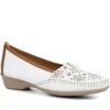 Women'S * | Pavers Leather Slip-On Shoes Nap35001 / 321 453 White-Tan