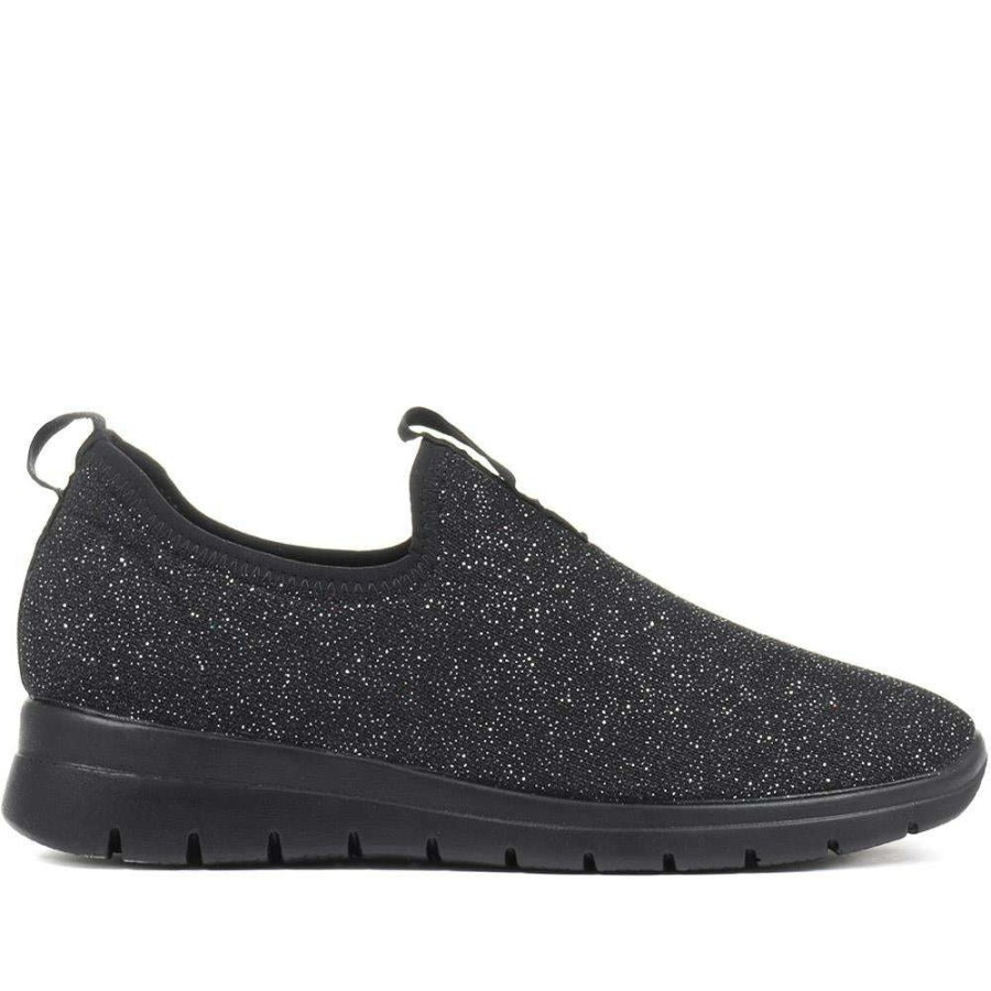 Women'S * | Fly Flot Wide Fit Slip On Sneakers / 318 571 Black