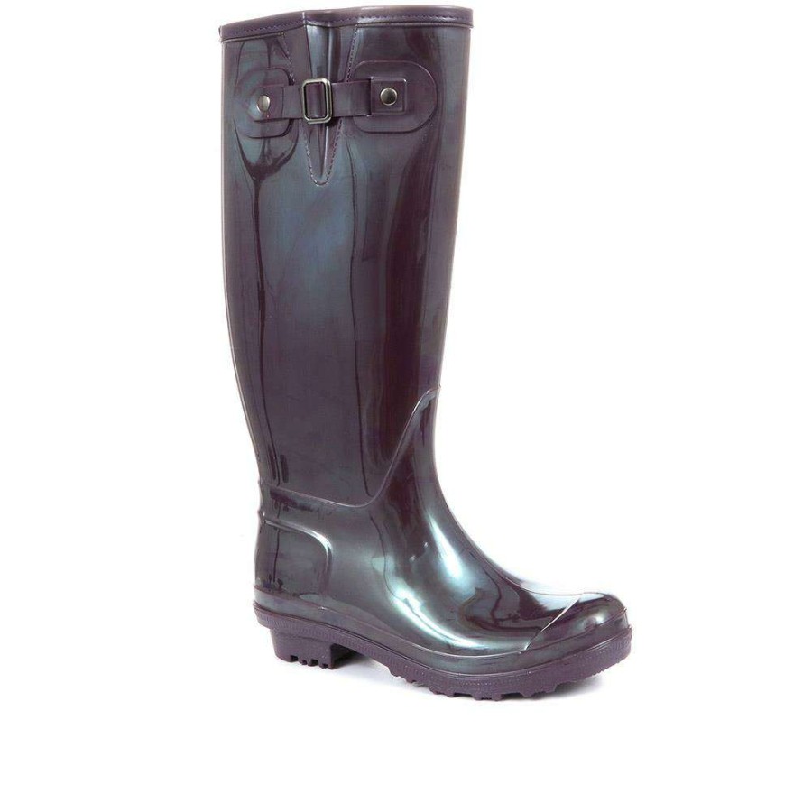 Women'S * | Pavers Patent Fleece Lined Wellies Fei28001 / 313 059 Boots