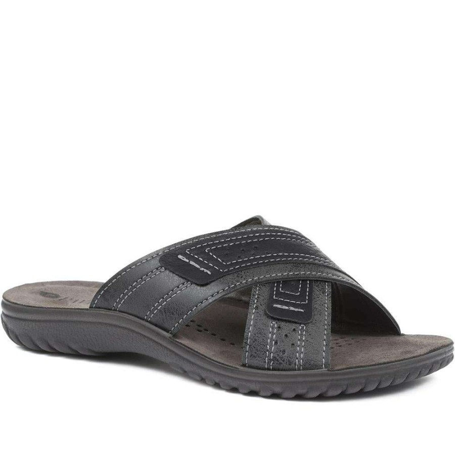 Men'S * | Pavers Men'S Casual Mule Sandals Inb31023 / 317 803 Dark Grey