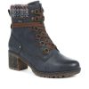 Women'S * | Relife By Pavers Wide Fit Mid-Heel Ankle Boots Centr32059 / 318 999 Navy