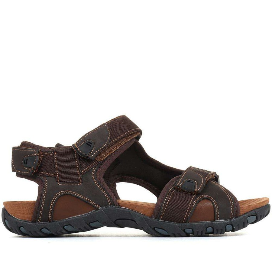 Men'S * | Pavers Fully Adjustable Walking Sandals Chang35011 / 321 360 Brown