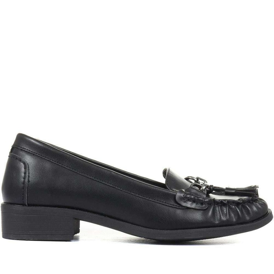 Women'S * | Pavers Ladies Tassel Cushioned Loafers Wbins33051 / 319 796 / 319 796 Black Patent