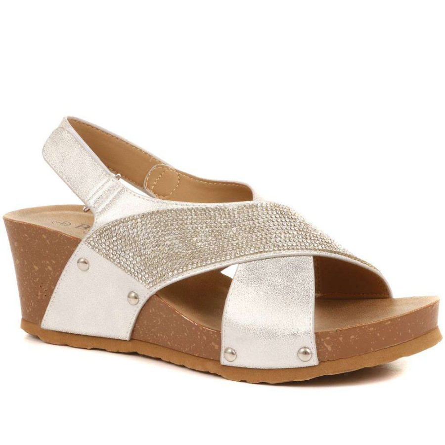 Women'S * | Bellissimo Wide Fit Wedge Sandals Belbaizh29028 / 315 399