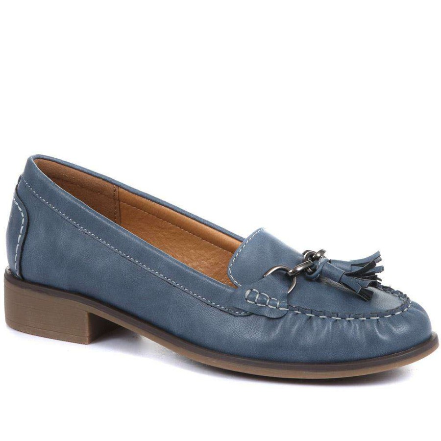 Women'S * | Pavers Ladies Tassel Cushioned Loafers Wbins33051 / 319 796 / 319 796 Navy