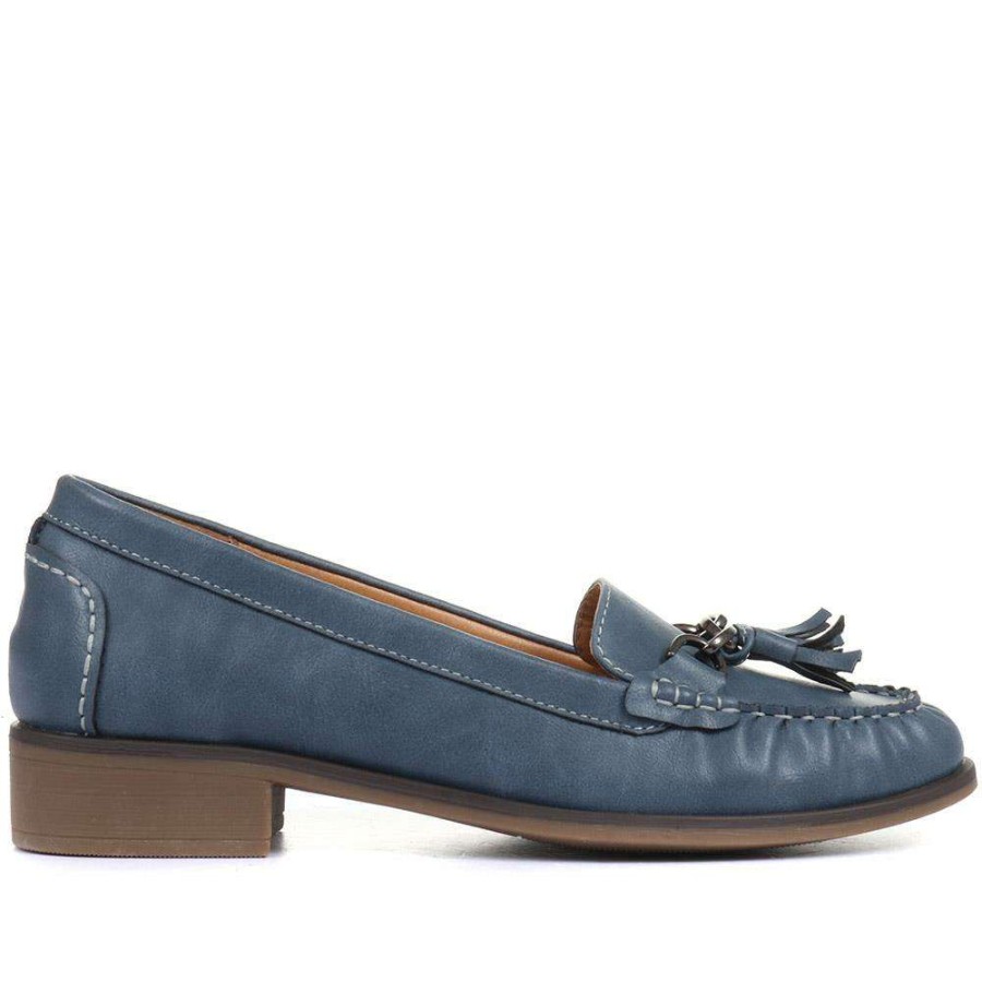 Women'S * | Pavers Ladies Tassel Cushioned Loafers Wbins33051 / 319 796 / 319 796 Navy