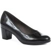 Women'S * | Pavers Wide Fit Ladies Court Shoes Jansp32007 / 318 601 Black Patent