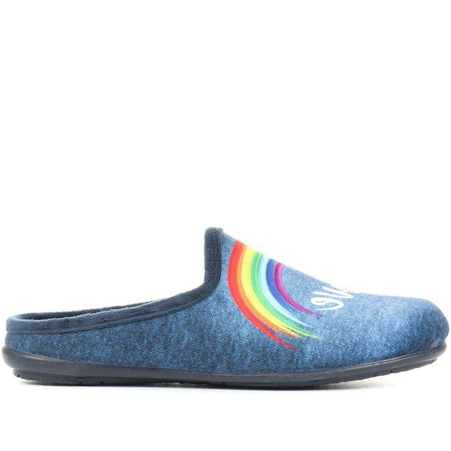 Women'S * | Pavers Novelty Rainbow Love Slippers Relax34013 / 321 239 Navy