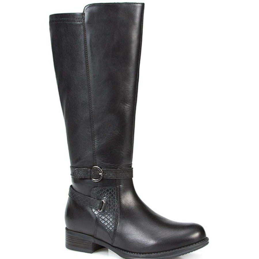 Women'S * | Pavers Wide Fit Wide Leg Knee High Boot Conc26002 / 310 487 Black