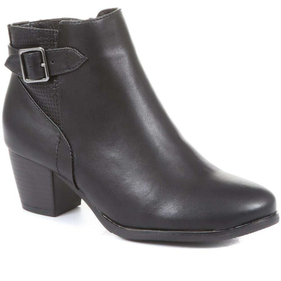 Women'S * | Pavers Block Heel Ankle Boots Wbins34059 / 320 457 Black