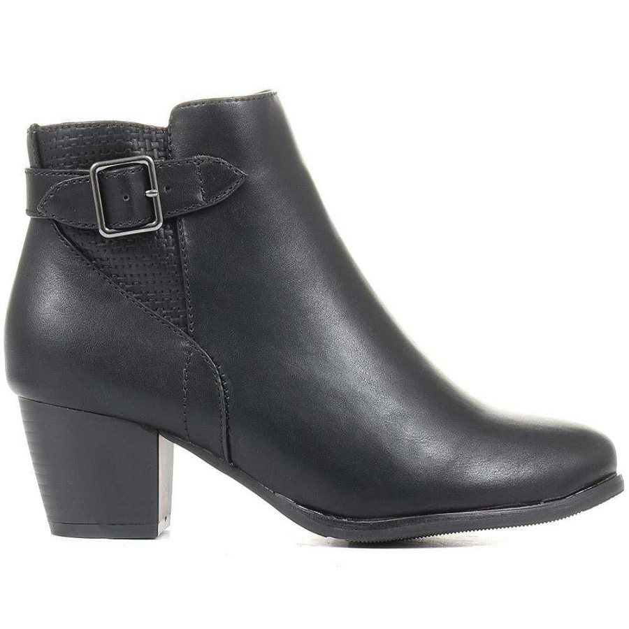 Women'S * | Pavers Block Heel Ankle Boots Wbins34059 / 320 457 Black