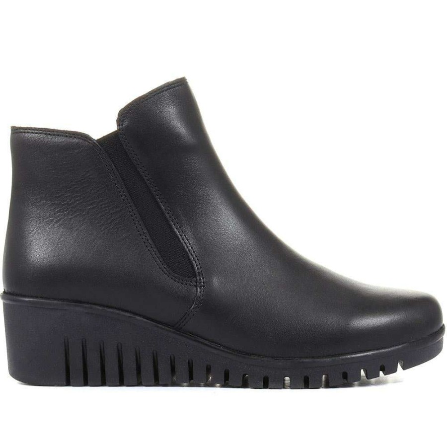 Women'S * | Pavers Wedge Leather Chelsea Boots Esfa34001 / 320 576