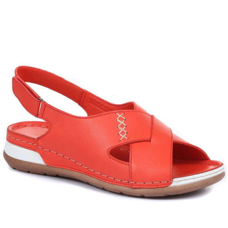 Women'S * | Pavers Women'S Leather Slingback Sandals Mkoc33001 / 320 060 / 320 060