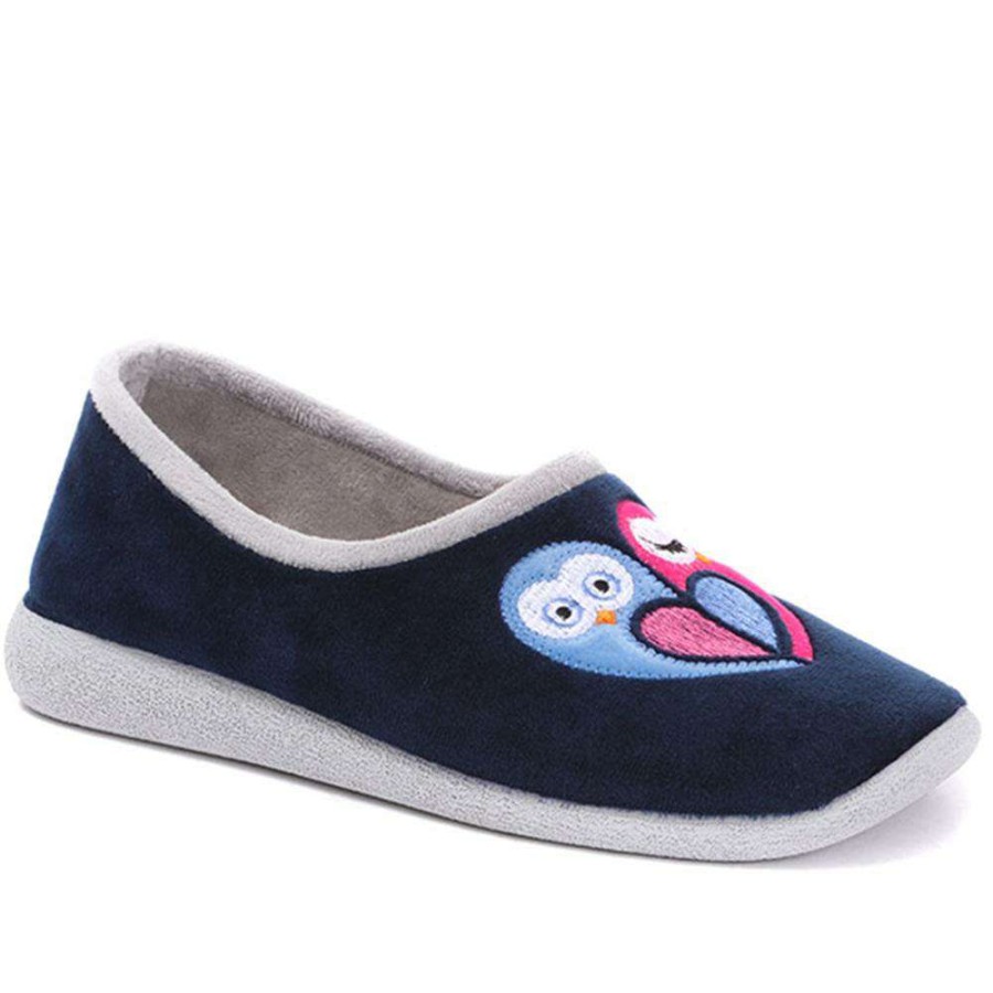 Women'S * | Pavers Wide Fit Novelty Slippers Koy30012 / 316 676 Navy