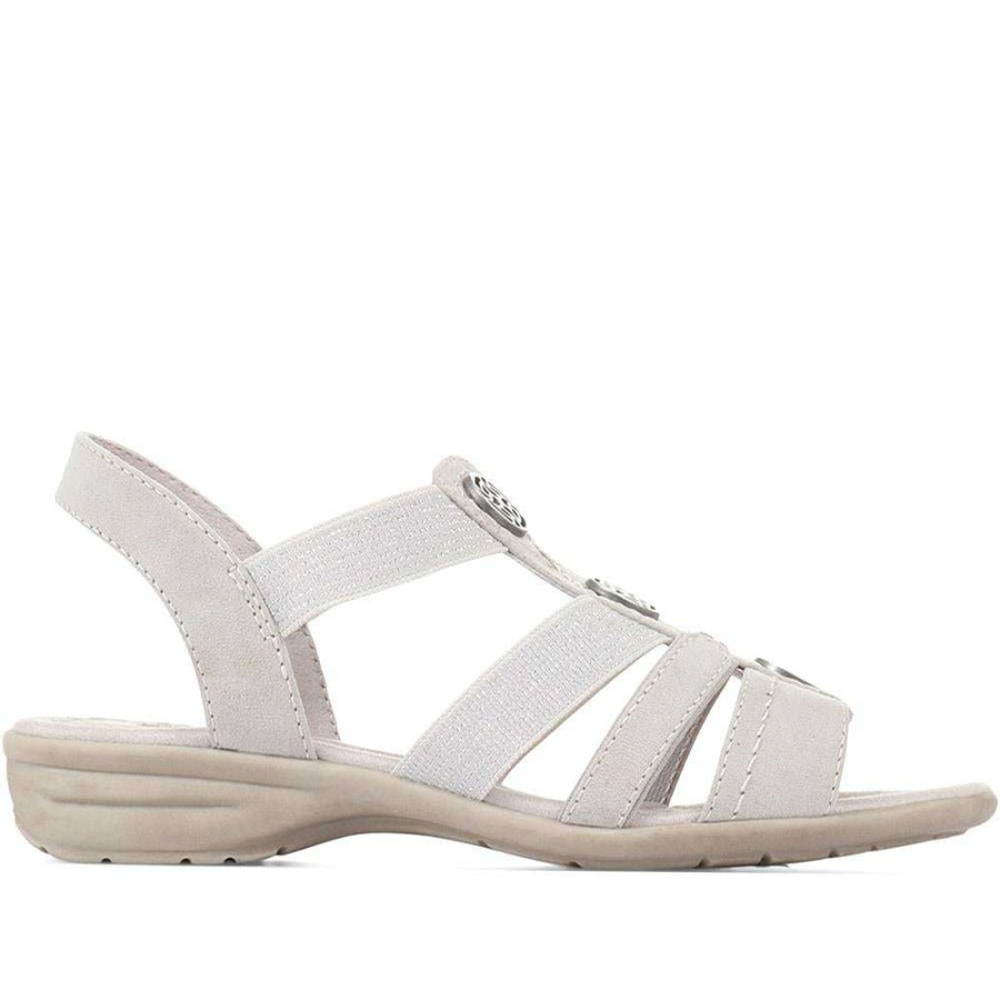 Women'S * | Pavers Flexible Strappy Sandals Jansp35035 / 321 603 Light Grey