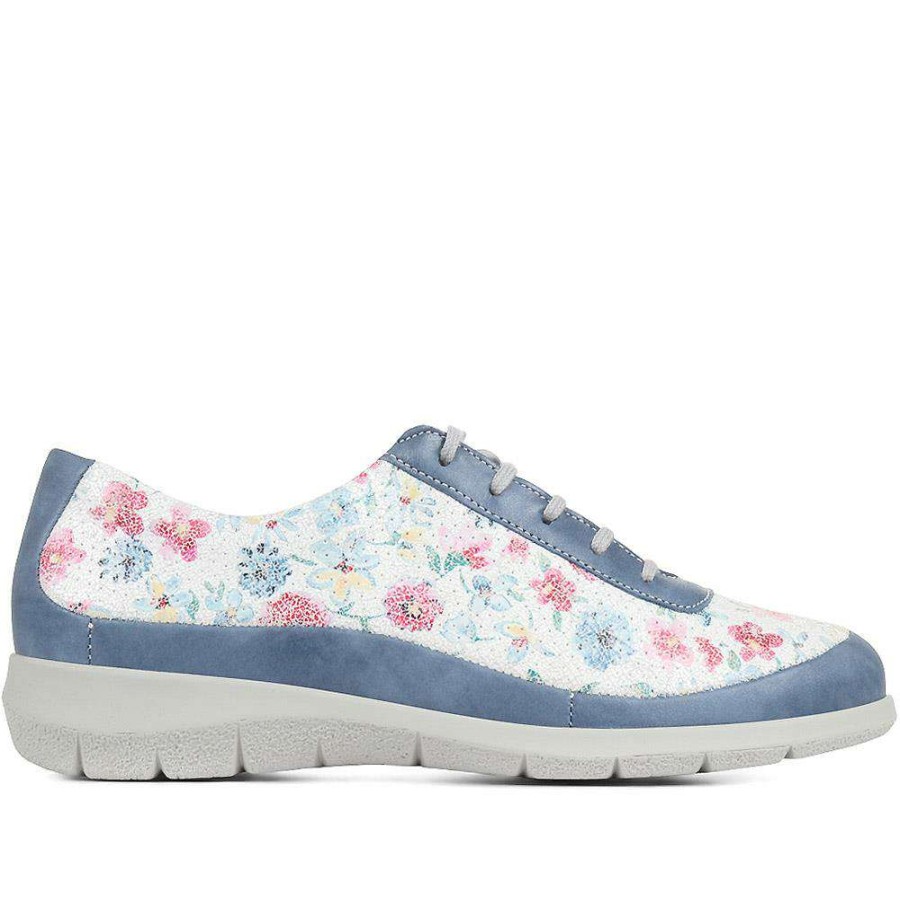 Women'S * | Fly Flot Casual Lace-Up Trainers Cal35007 / 321 530 Blue Floral