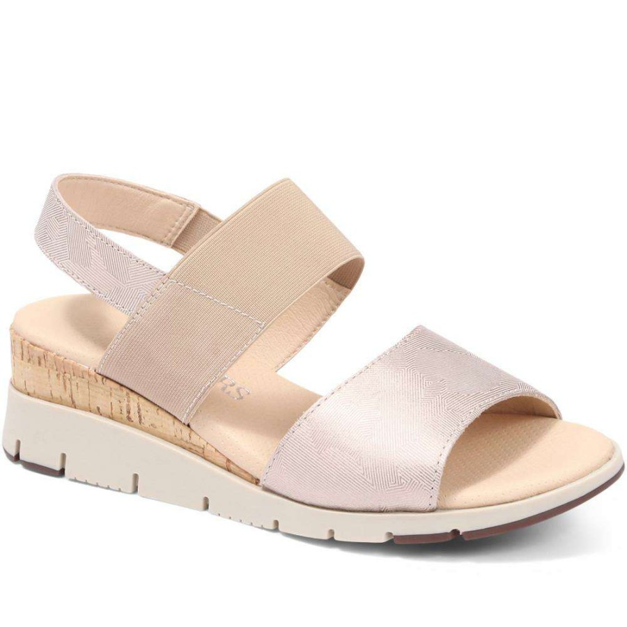 Women'S * | Pavers Sandals Flat Leather Sandal Calse29503 / 315 636 Beige