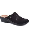 Women'S * | Fly Flot Shoes Red Embroidered Mule Clogs Fly34047 / 320 223 / 320 223 Black