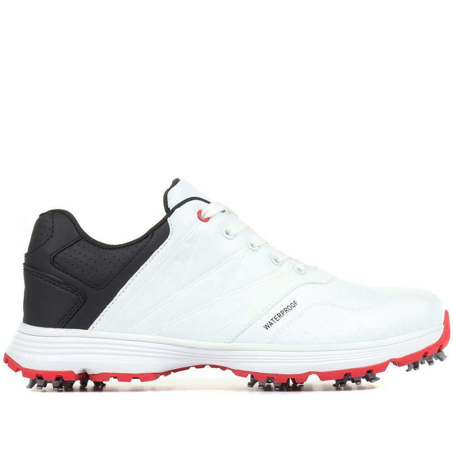 Women'S * | Pavers Wide Fit Waterproof Golf Trainers Sunt35013 / 321 648 White-Black