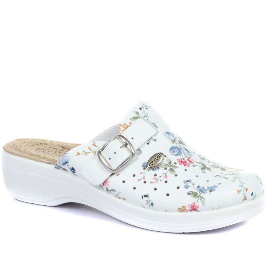 Women'S * | Fly Flot Wide Fit Floral Print Clog Fly29028 / 313 800 Shoes