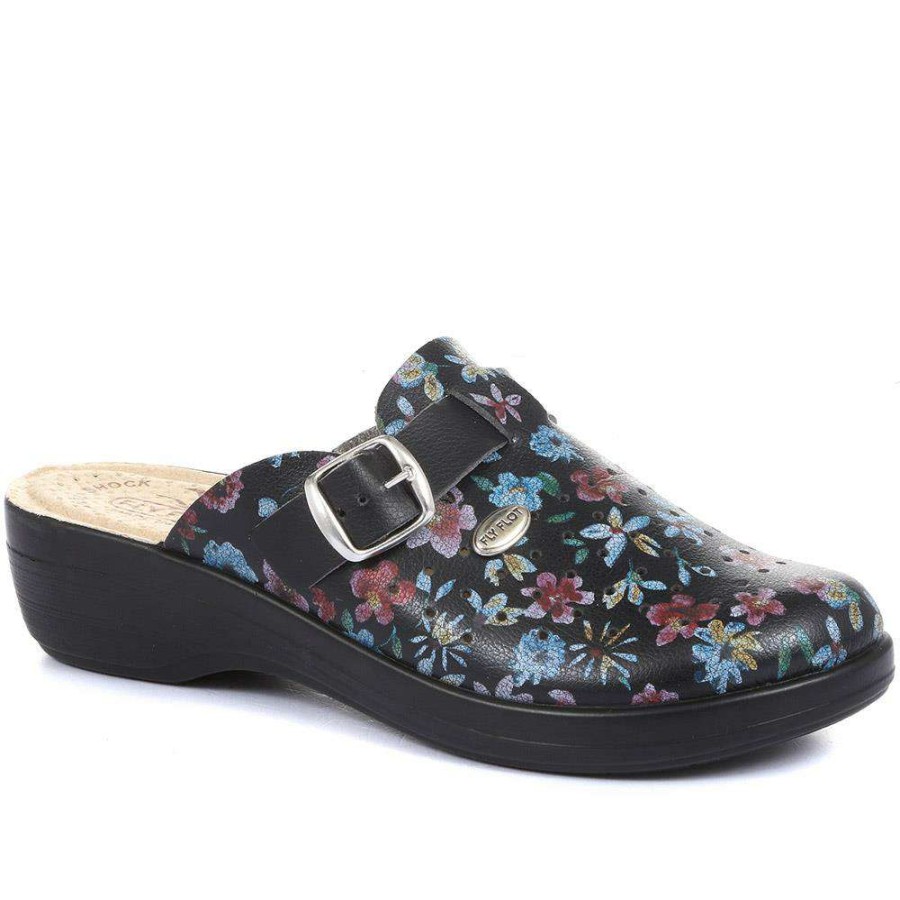 Women'S * | Fly Flot Wide Fit Floral Print Clog Fly29028 / 313 800 Shoes